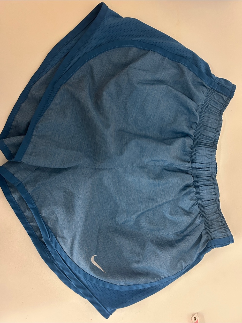 Nike Teal-Blue Women's Athletic Shorts with Swoosh